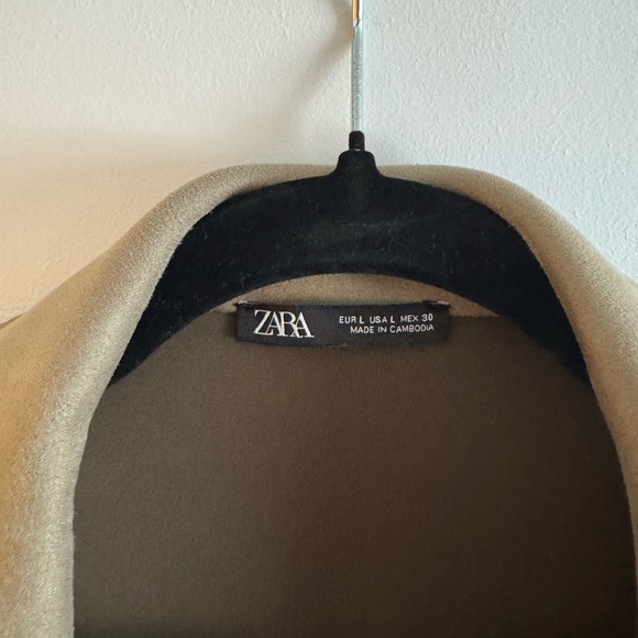 Zara Taupe Open-Front Trench Coat - Picture 3 of 3